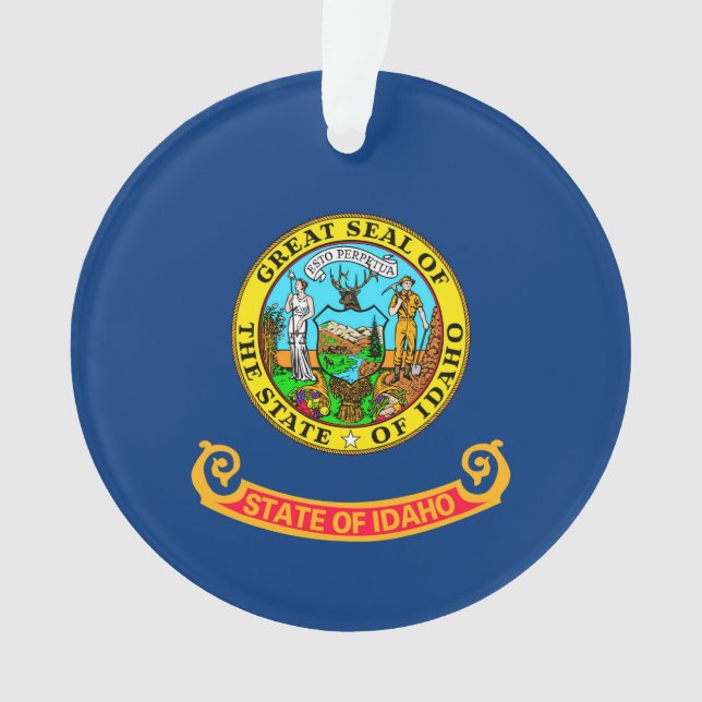 Entwurf des Flaggenstaates von Idaho Ornament (Vorderseite)