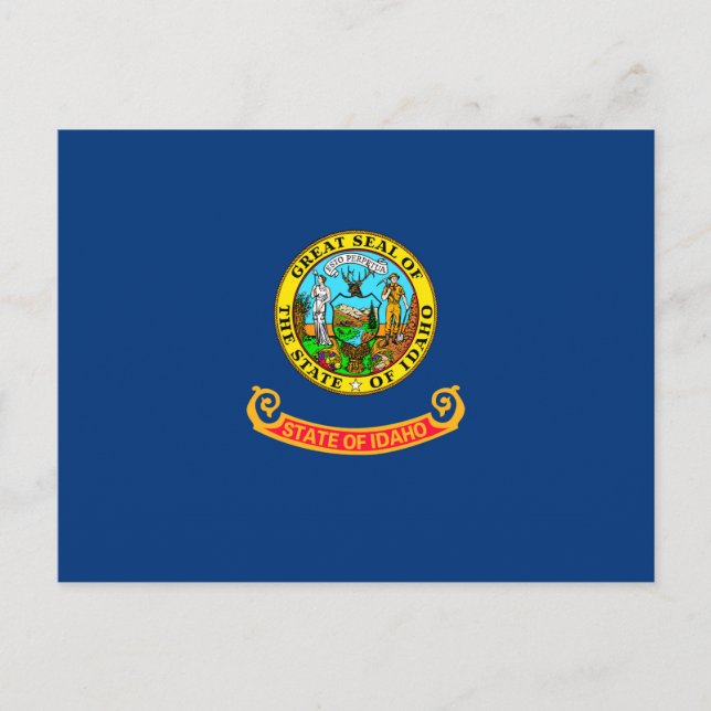 Entwurf des Flaggenstaates von Idaho Postkarte (Vorderseite)