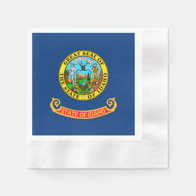 Entwurf des Flaggenstaates von Idaho Serviette (Vorderseite)