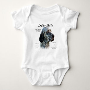 Entwurf des Historizentwurfs für englische Setter Baby Strampler
