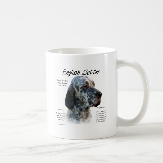 Entwurf des Historizentwurfs für englische Setter Kaffeetasse (Rechts)