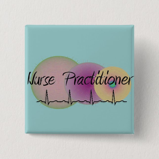 Entwurf des Krankenschwester-Praktiker-QRS Button (Vorderseite)