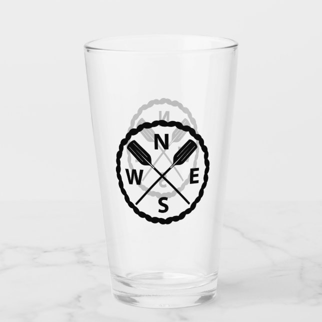 Entwurf des PaddelExplorers - Glascup Glas (Vorderseite)