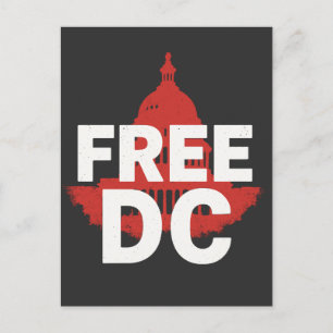 Entwurf des politischen Protests der freien DC Feiertagspostkarte