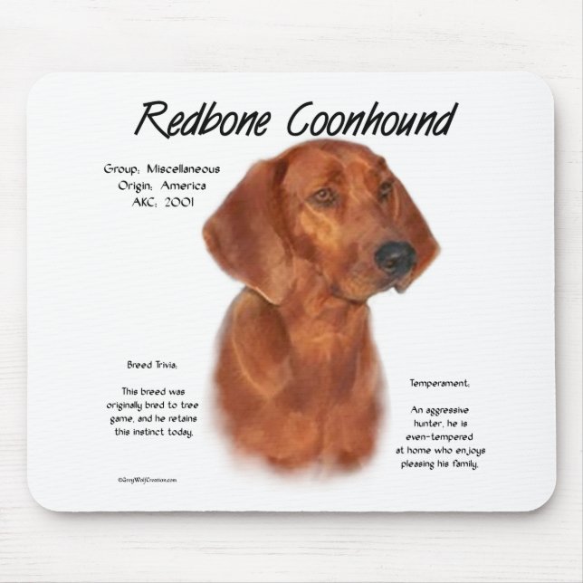 Entwurf des Redbone-Kontrahentenverlaufs Mousepad (Vorne)