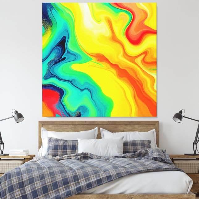 Entwurf des Regenbogens Leinwanddruck (Insitu (Schlafzimmer))