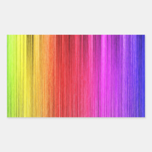 Entwurf des Regenbogenvorhangs Rechteckiger Aufkleber