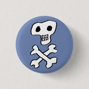 Entwurf des Schiffskörper und der Kreuzknochen Button