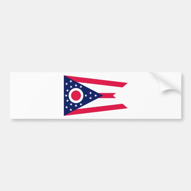 Entwurf des Staatsflagges Ohio Autoaufkleber (Vorne)