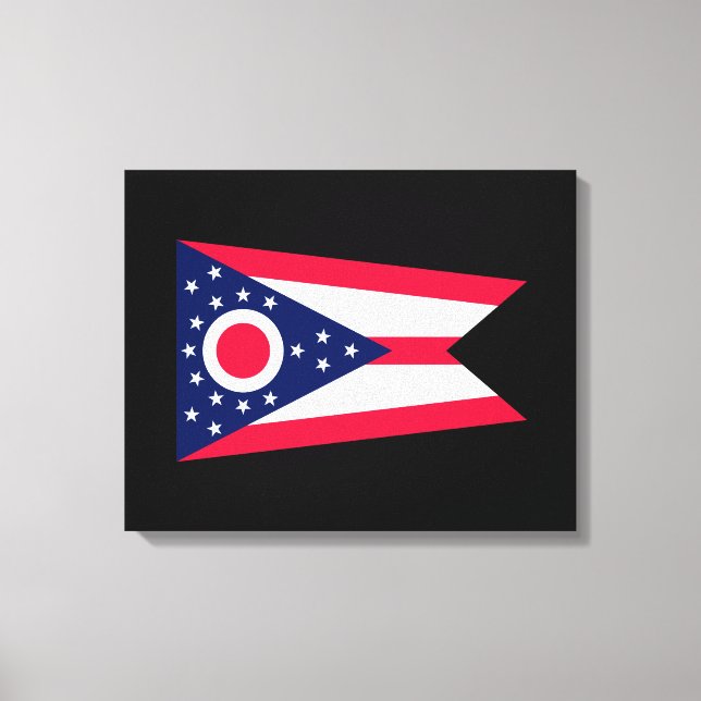 Entwurf des Staatsflagges Ohio Leinwanddruck (Vorderseite)