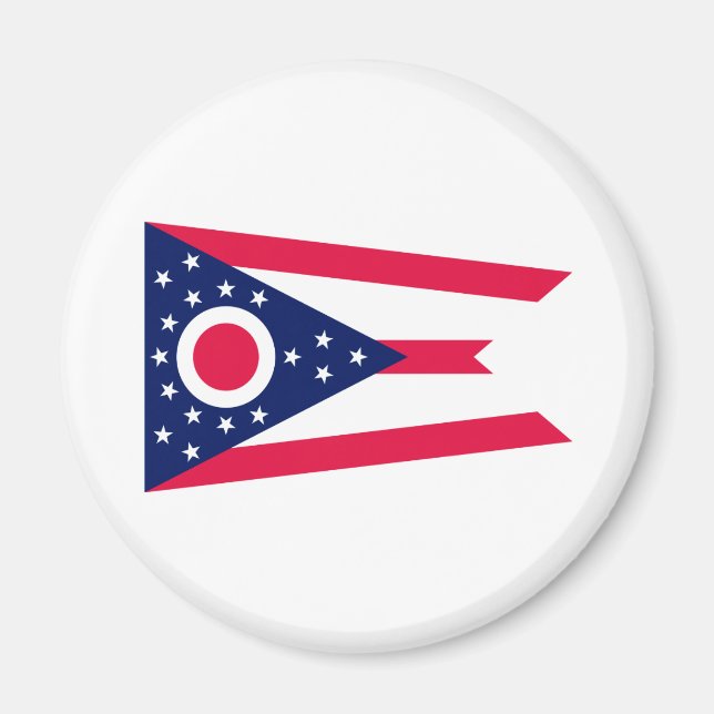 Entwurf des Staatsflagges Ohio Magnet (Vorne)