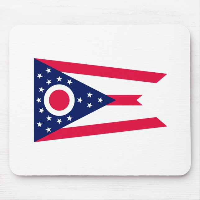 Entwurf des Staatsflagges Ohio Mousepad (Vorne)