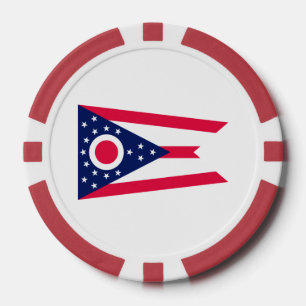 Entwurf des Staatsflagges Ohio Pokerchips