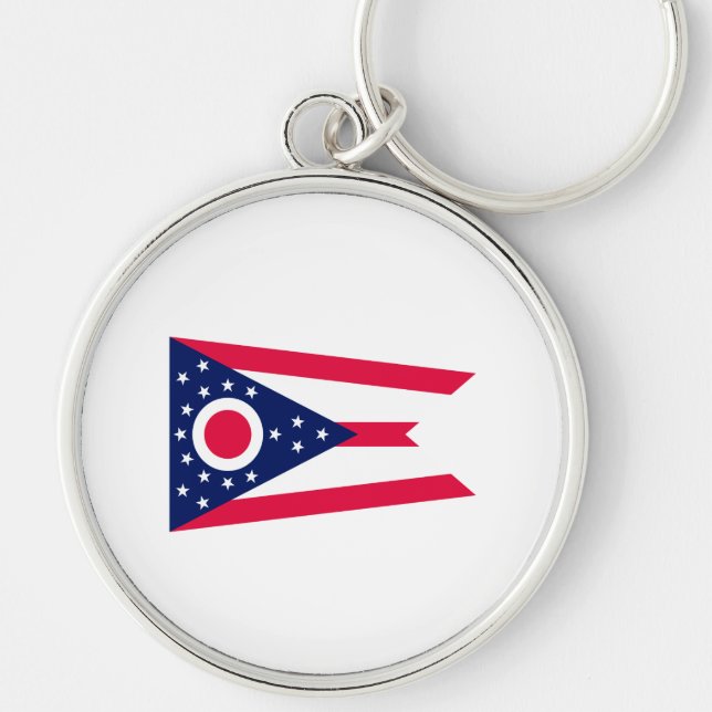 Entwurf des Staatsflagges Ohio Schlüsselanhänger (Vorne)