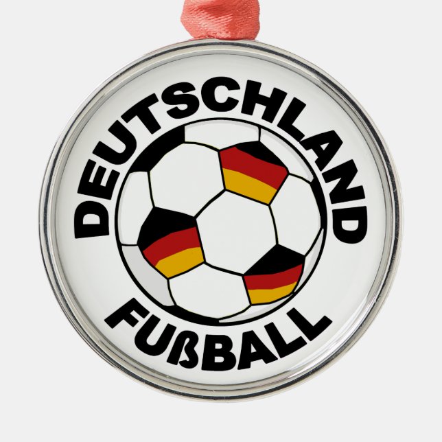 Entwurf Deutschland Fußball Anhänger-Verzierung Silbernes Ornament (Vorne)