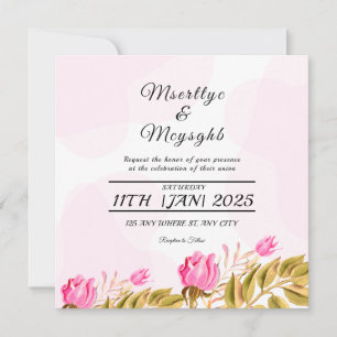 Entwurf einer Einladungskarte für Hochzeiten