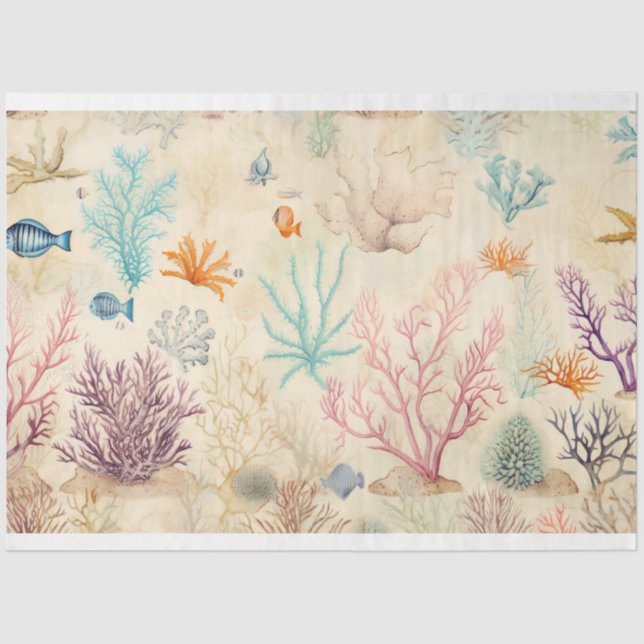 Entwurf einer Meeresreihe 6 Seidenpapier (Vorderseite)