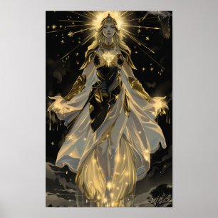 Entwurf einer mystischen Tarot-Karte - Illustriert Poster