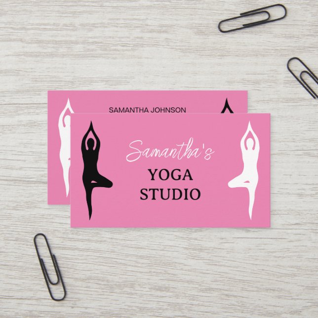 Entwurf einer Yoga-Visitenkarte Visitenkarte (Vorderseite/Rückseite Beispiel)