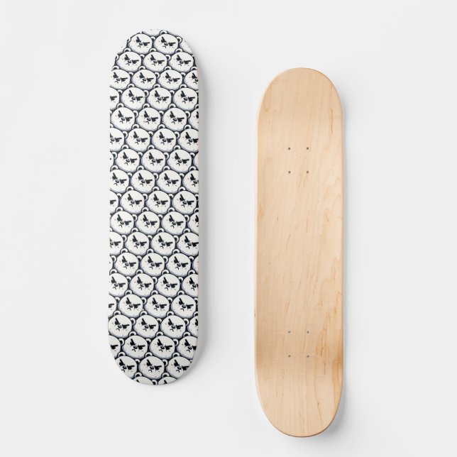 Entwurf eines angroven Polar-Bären Skateboard (Vorderseite)