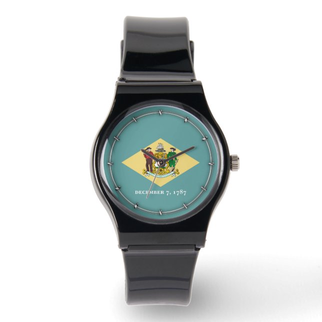 Entwurf eines Delaware-Staatsflagges Armbanduhr (Vorderseite)