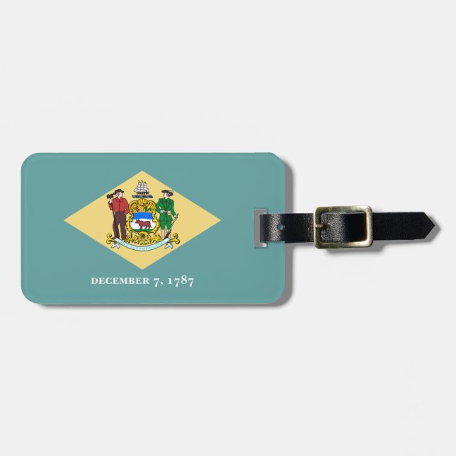 Entwurf eines Delaware-Staatsflagges Gepäckanhänger (Vorderseite horizontal)
