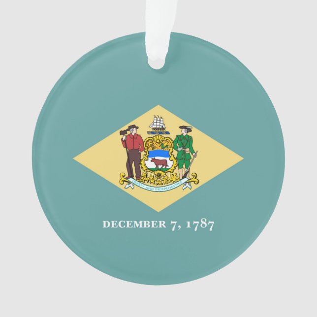 Entwurf eines Delaware-Staatsflagges Ornament (Vorderseite)