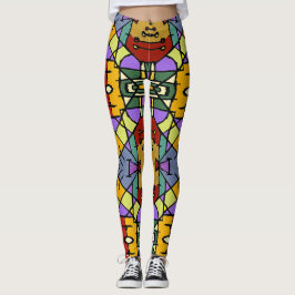 Entwurf eines geometrischen Mosaikquadrats Leggings
