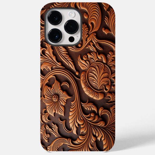 Entwurf eines geschliffenen Leders Case-Mate iPhone 14 Pro Max Hülle (Rückseite)