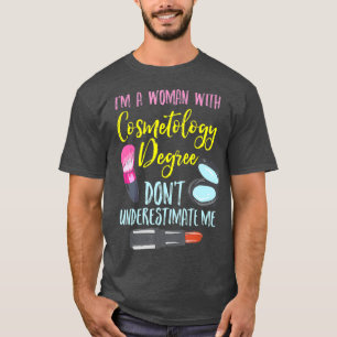 Entwurf eines Kosmetologen für den Haarstylist-Gra T-Shirt