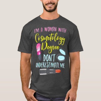Entwurf eines Kosmetologen für den Haarstylist-Gra T-Shirt