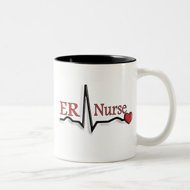 Entwurf ER-Krankenschwester-QRS Zweifarbige Tasse (Rechts)