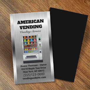 Entwurf für den Service Food Snack Vendor Metal Visitenkarte