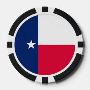 Entwurf für die Flaggen des Staates Texas Pokerchips