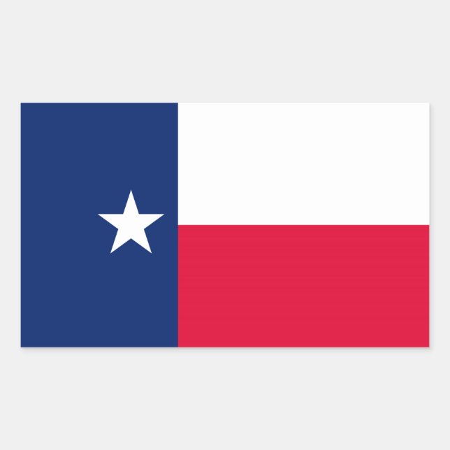 Entwurf für die Flaggen des Staates Texas Rechteckiger Aufkleber (Vorderseite)