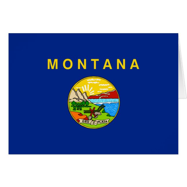 Entwurf für die Staatsflagge von Montana (Vorderseite (Horizontal))