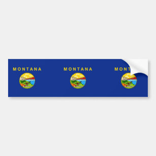 Entwurf für die Staatsflagge von Montana Autoaufkleber