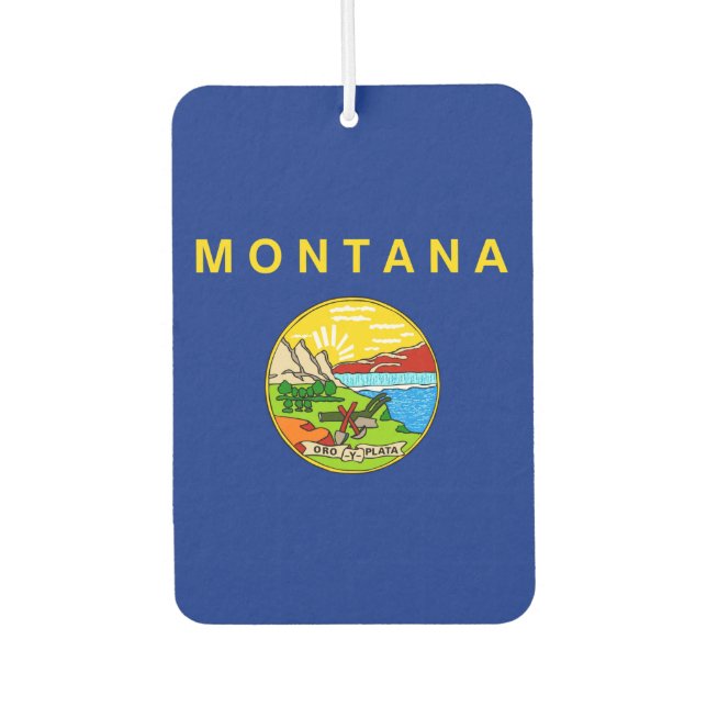 Entwurf für die Staatsflagge von Montana Autolufterfrischer (Vorderseite)