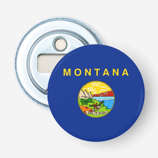 Entwurf für die Staatsflagge von Montana Flaschenöffner (Vorderseite)