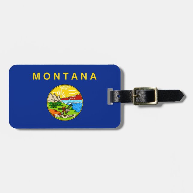Entwurf für die Staatsflagge von Montana Gepäckanhänger (Vorderseite horizontal)