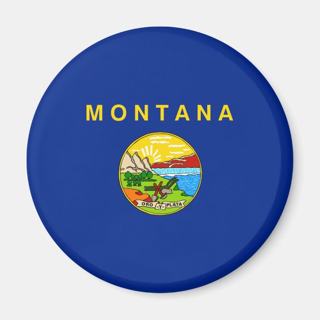 Entwurf für die Staatsflagge von Montana Magnet (Vorne)