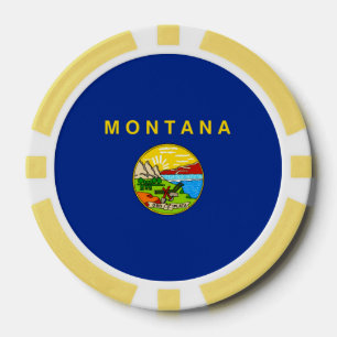 Entwurf für die Staatsflagge von Montana Pokerchips