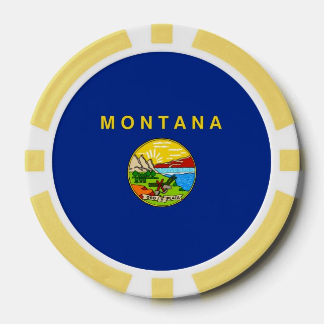 Entwurf für die Staatsflagge von Montana Pokerchips (Vorderseite)