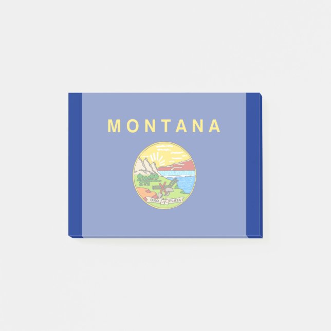 Entwurf für die Staatsflagge von Montana Post-it Klebezettel (Vorderseite)