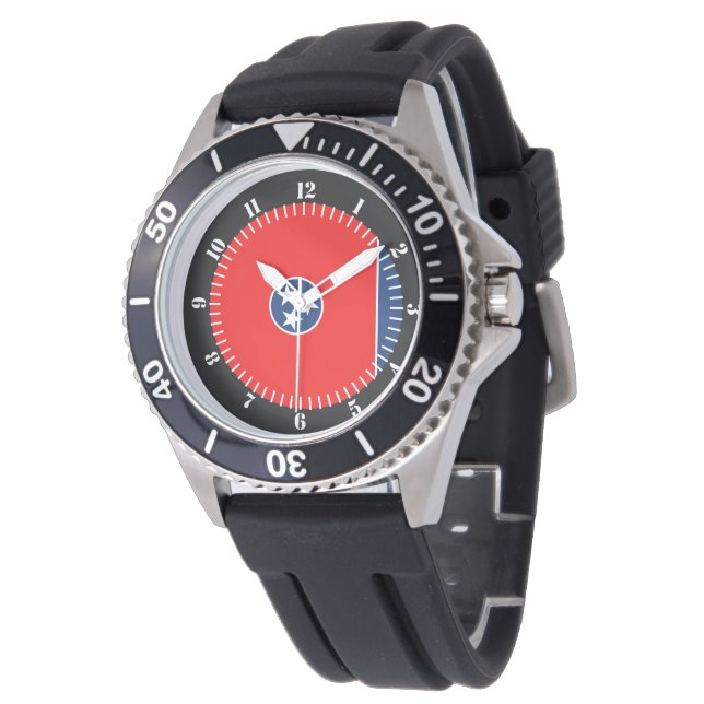 Entwurf für die Tennessee-Staatsflagge Armbanduhr (Schrägansicht)