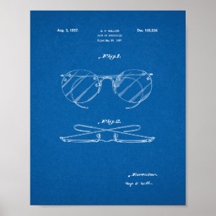 Entwurf für ein Paar des Schauspiel-Patents - Plan Poster