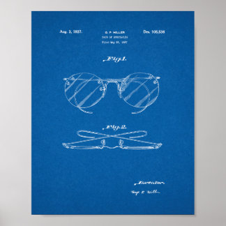 Entwurf für ein Patent für ein Paar von Spektakeln Poster