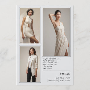 Entwurf für eine Comp-Card-Vorlage Menükarte