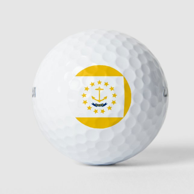 Entwurf für eine Flagge auf der Insel Rhode Golfball (Vorderseite)
