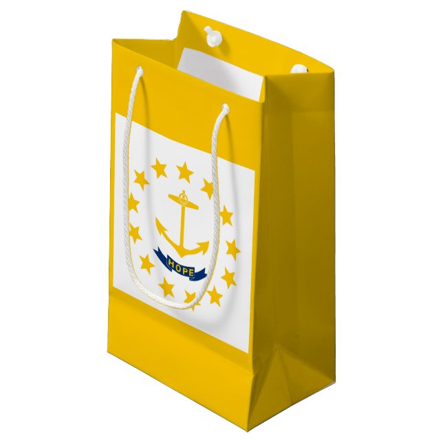 Entwurf für eine Flagge auf der Insel Rhode Kleine Geschenktüte (Vorderseite Schrägansicht)
